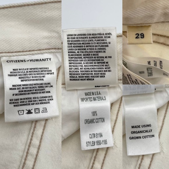 Citizens of Humanity | Off White Ecru Gaucho Wide Leg Crop Jeans 29 - Picture 14 of 14